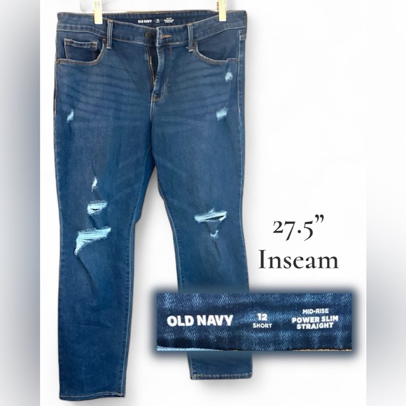 LOT OF 7!! Old Navy sz 12 (short - 28” inseam) Jeans EUC Denim - Picture 12 of 14